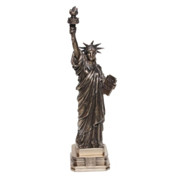 The Statue of Liberty Cold Cast Bronze Sculpture Home Decor Souvenir - Picture 1 of 7